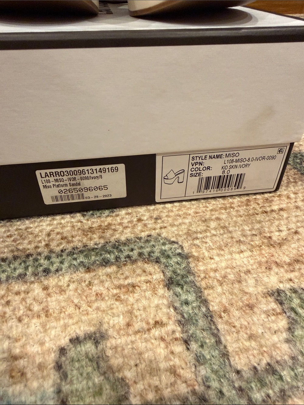 Larroude Cream Platform Slide Mules - Picture 5 of 5